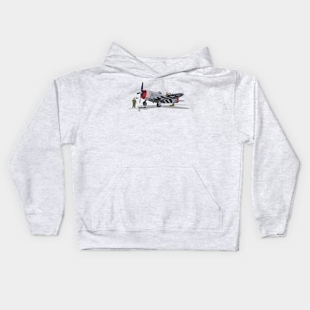 The dogs of War: P47 Thunderbolt Kids Hoodie by Siegeworks